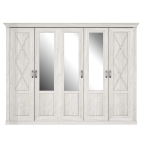 Szafa z lustrem 270 cm  Pinia Biała